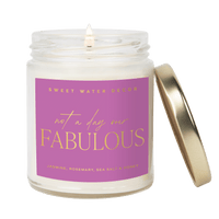 Thumbnail for Not A Day Over Fabulous Soy Candle - Clear Jar - 9 oz (Wildflowers and Salt) - Tony's Home Furnishings