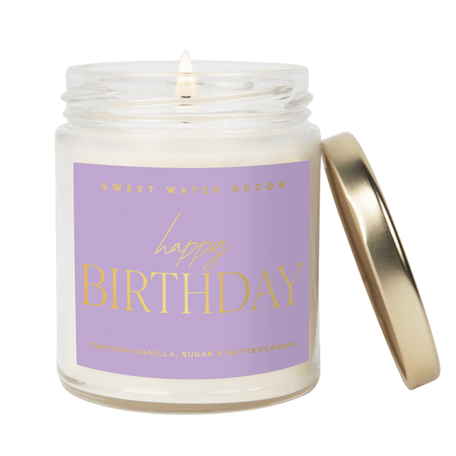 Happy Birthday Soy Candle - 9 oz - Tony's Home Furnishings