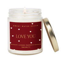 Thumbnail for Love You Soy Candle - Clear Jar - 9 oz - Tony's Home Furnishings