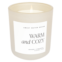Thumbnail for Warm and Cozy Soy Candle - Tan Matte Jar - 15 oz - Tony's Home Furnishings