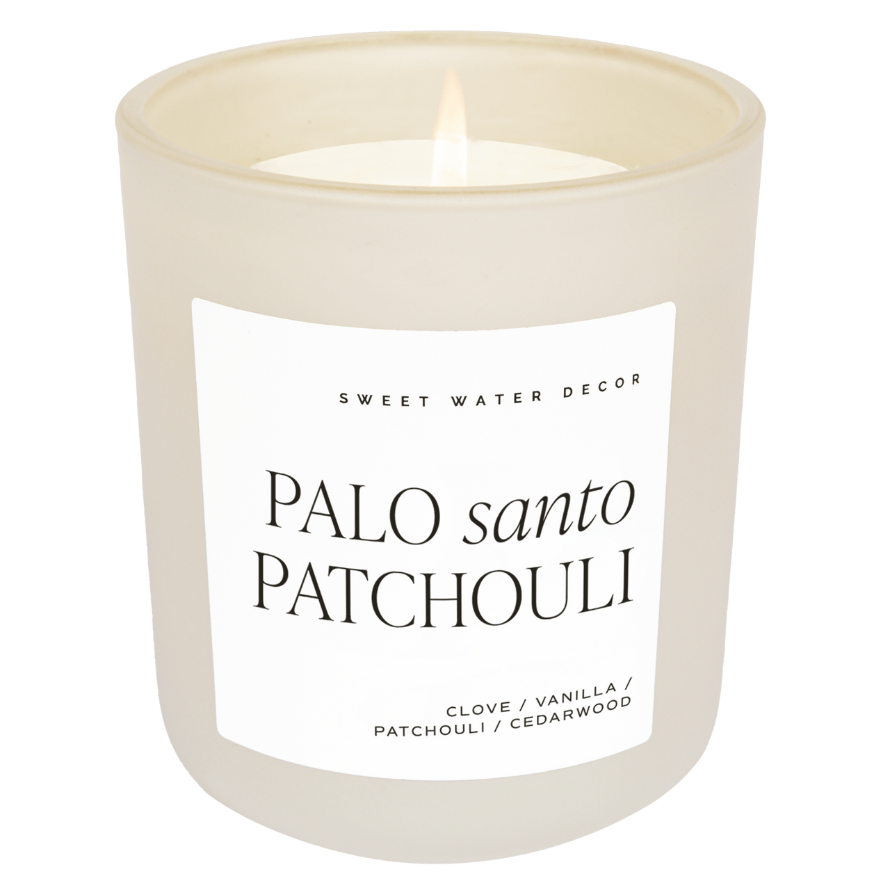 Palo Santo Patchouli Soy Candle - Tan Matte Jar - 15 oz - Tony's Home Furnishings