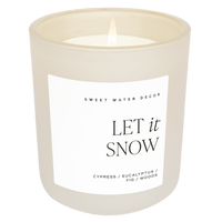 Thumbnail for Let It Snow Soy Candle - Tan Matte Jar - 15 oz - Tony's Home Furnishings