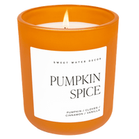 Thumbnail for Pumpkin Spice Soy Candle - Orange Matte Jar - 15 oz - Tony's Home Furnishings
