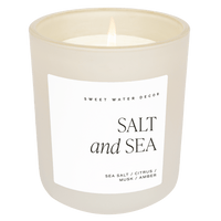 Thumbnail for Salt and Sea Soy Candle - Tan Matte Jar - 15 oz - Tony's Home Furnishings