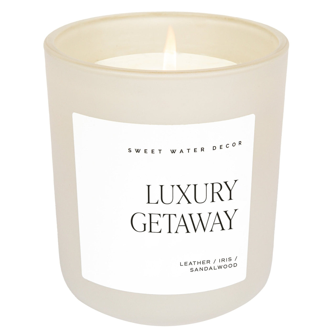 Luxury Getaway Soy Candle - Tan Matte Jar - 15 oz - Tony's Home Furnishings