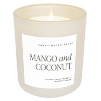 Thumbnail for Mango and Coconut Soy Candle - Tan Matte Jar - 15 oz - Tony's Home Furnishings