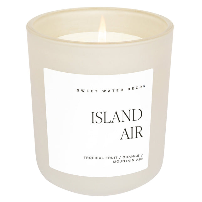 Island Air Soy Candle - Tan Matte Jar - 15 oz - Tony's Home Furnishings