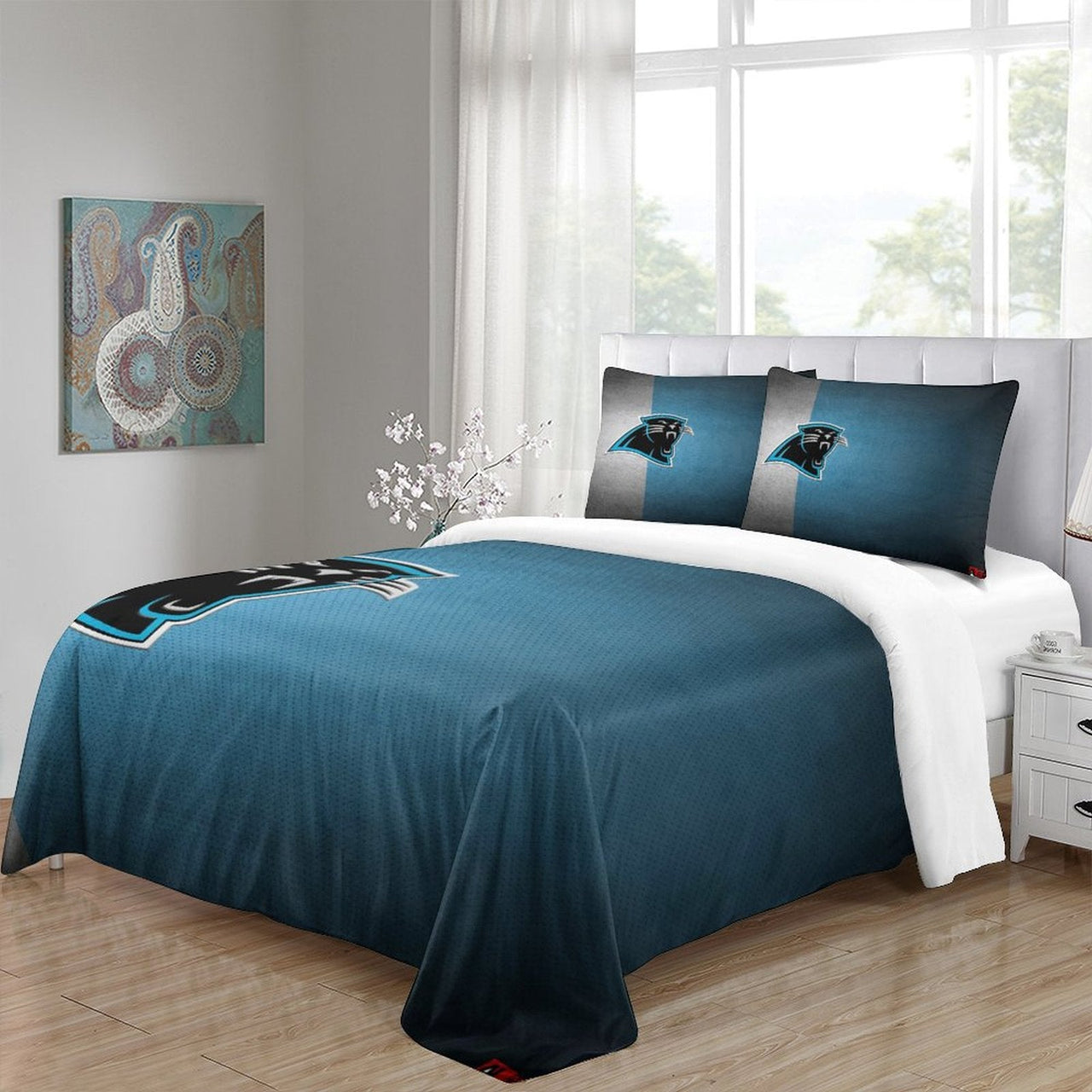 Carolina Panthers Bedding Set Duvet Cover Without Filler