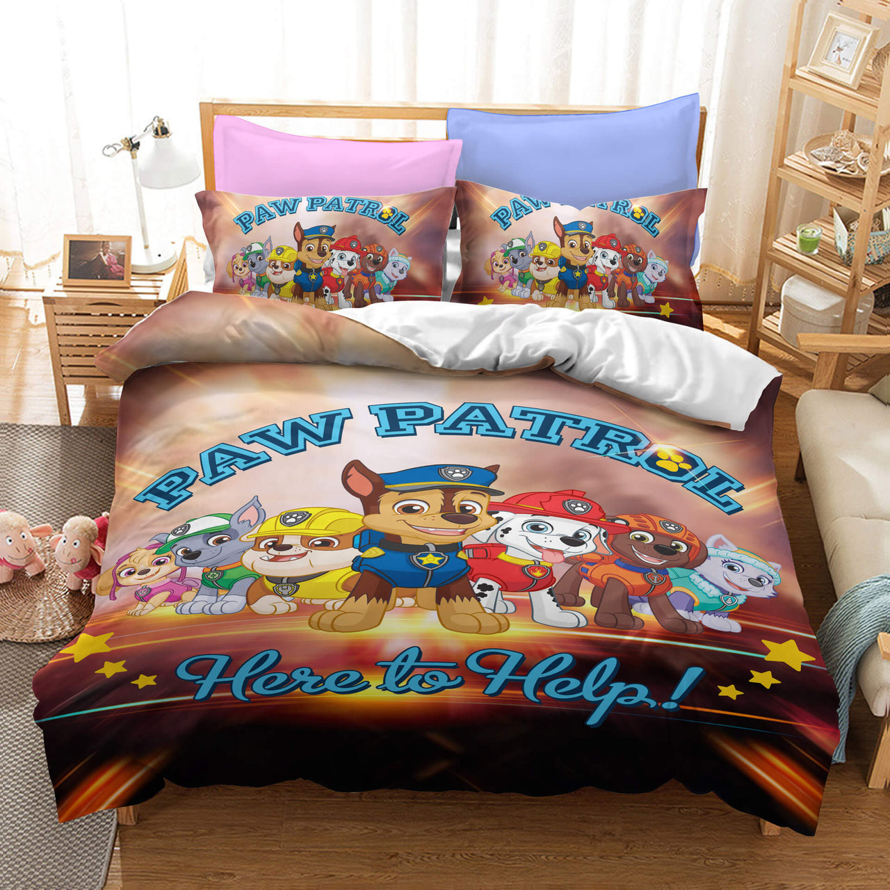 Cute PAW Patrol Cosplay Bedding Set Quilt Cover Without Filler