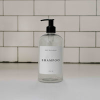 Thumbnail for 16oz Clear Plastic Shampoo Dispenser- White Text Label