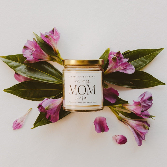 In My Mom Era Soy Candle - Clear Jar - 9 oz (Wildflowers and Salt) - Tony's Home Furnishings