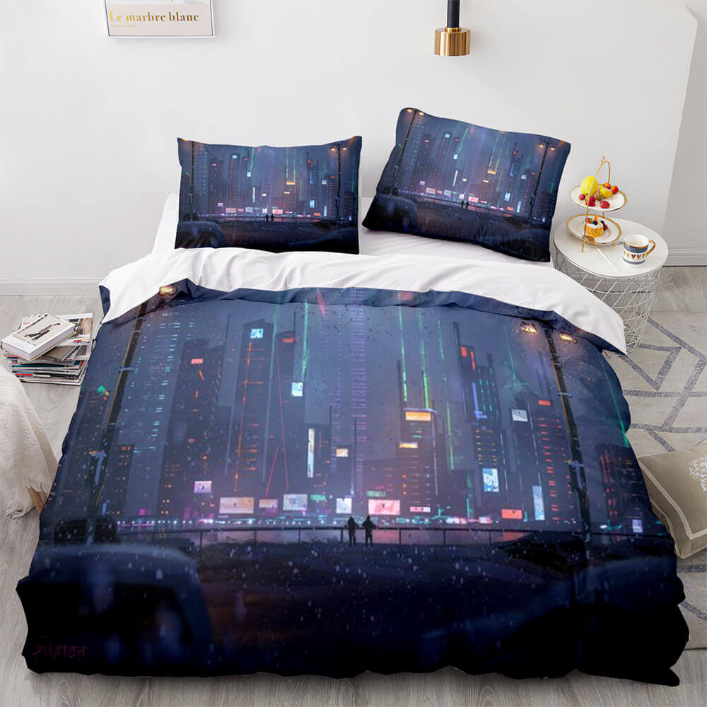 Game Cyberpunk 2077 Bedding Set Cosplay Quilt Covers Without Filler