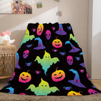 Halloween Pumpkin Flannel Fleece Throw Cosplay Blanket
