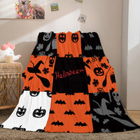 Halloween Pumpkin Flannel Fleece Throw Cosplay Blanket