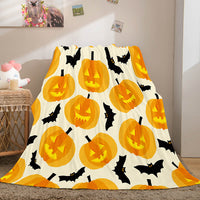 Halloween Pumpkin Flannel Fleece Throw Cosplay Blanket