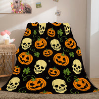 Halloween Pumpkin Flannel Fleece Throw Cosplay Blanket