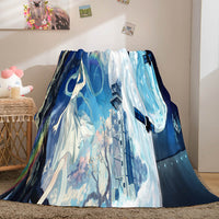 Hatsune Miku Cosplay Flannel Blanket Throw