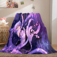 Hatsune Miku Cosplay Flannel Blanket Throw