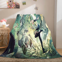 Hatsune Miku Cosplay Flannel Blanket Throw