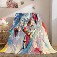 Hatsune Miku Cosplay Flannel Blanket Throw