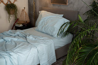 Kids Crinkle Percale Organic Cotton Sheet Set + Pillowcases Nest Bedding® 