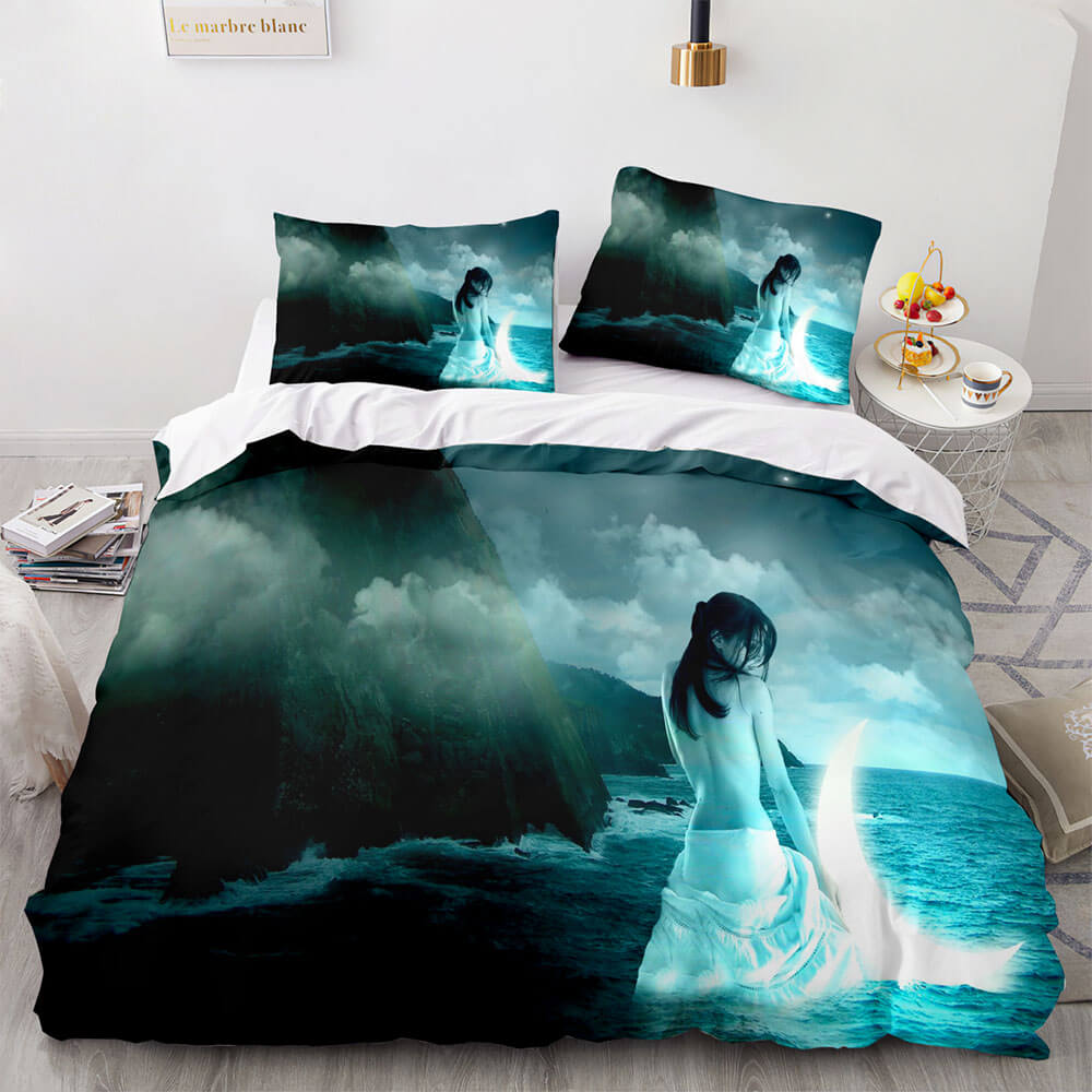 Mermaid Cosplay Bedding Set Kids Quilt Cover