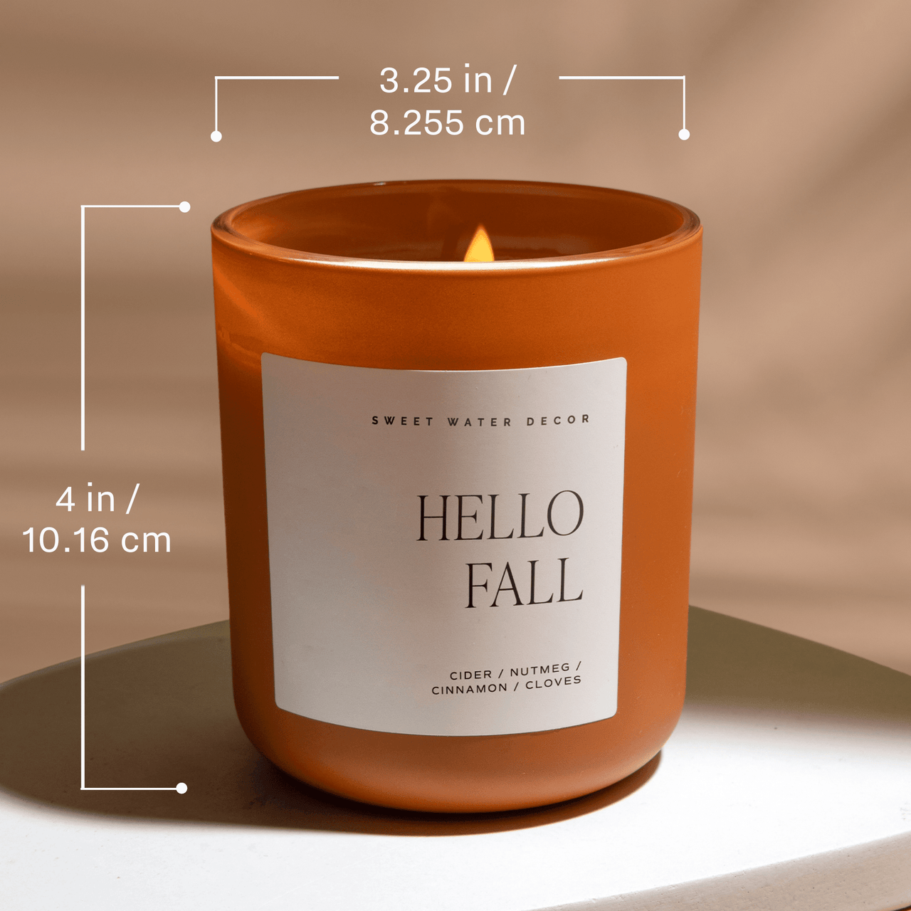 Hello Fall Soy Candle - Orange Matte Jar - 15 oz - Tony's Home Furnishings