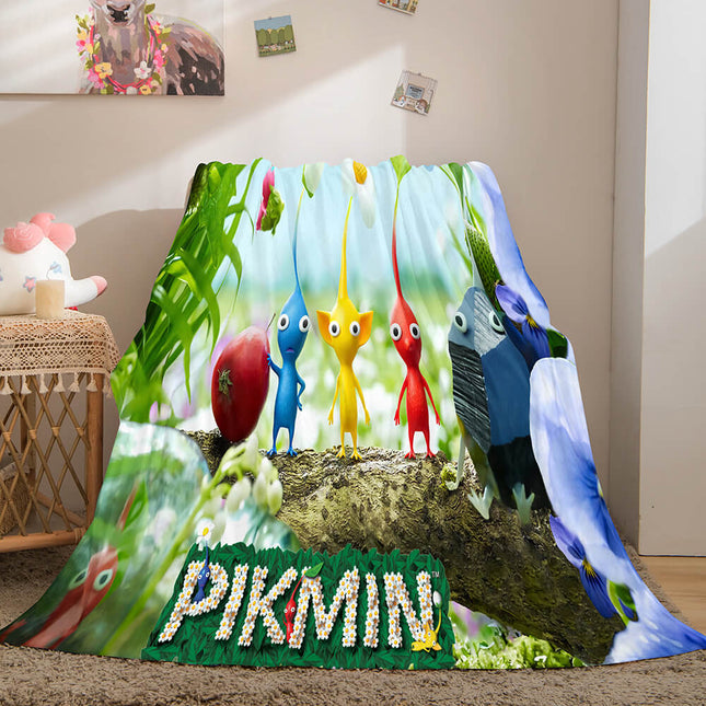 Pikmin Soft Flannel Fleece Throw Blanket