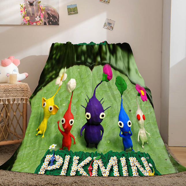 Pikmin Soft Flannel Fleece Throw Blanket