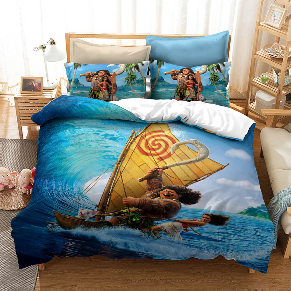 Princess Moana Cosplay Bedding Set Quilt Cover Without Filler