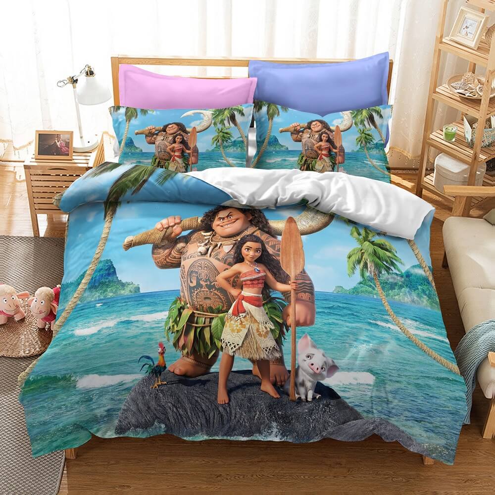 Princess Moana Cosplay Bedding Set Quilt Cover Without Filler