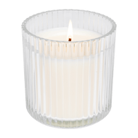 Thumbnail for Palo Santo Patchouli Fluted Soy Candle - Ribbed Glass Jar - 11 oz - Tony's Home Furnishings