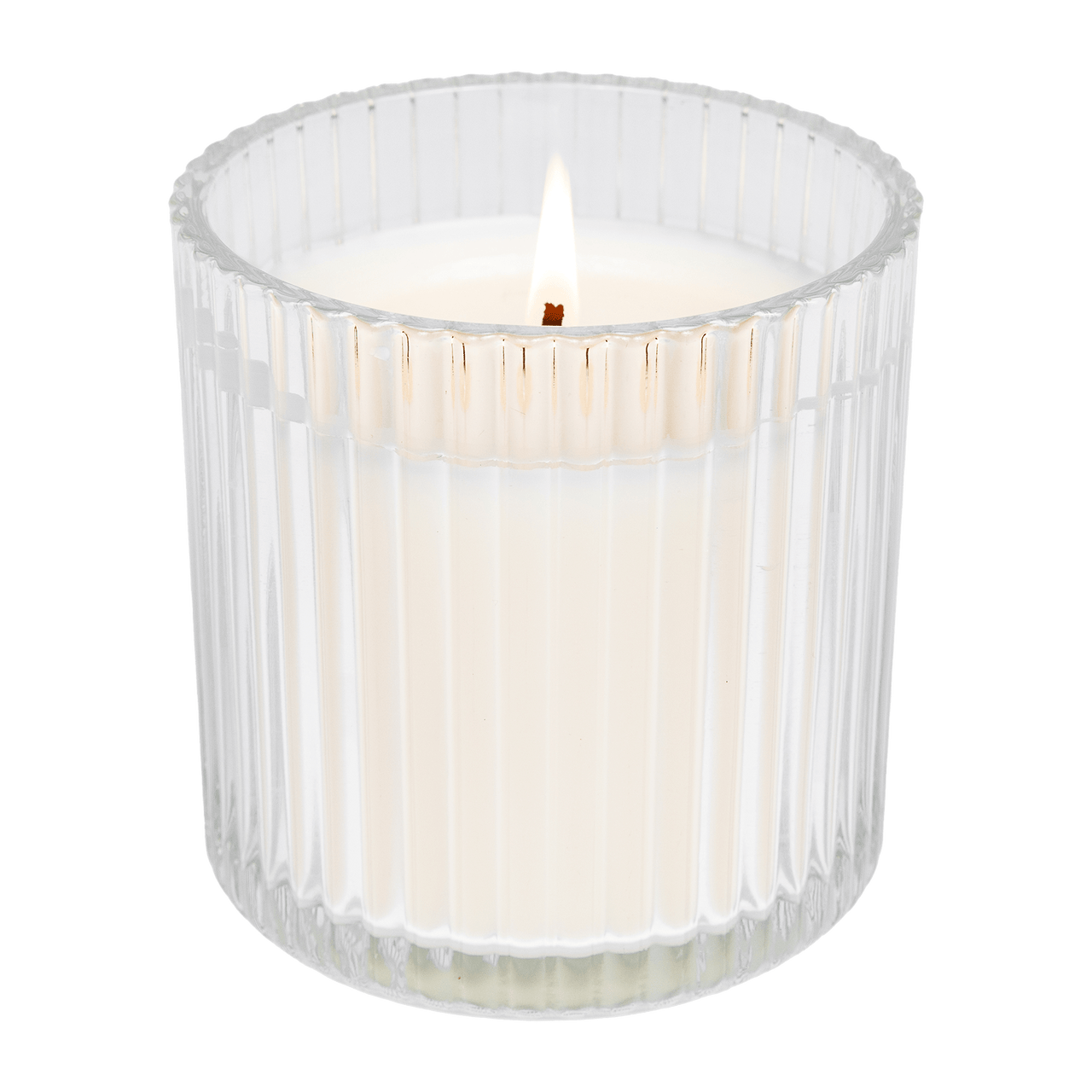 Weekend Fluted Soy Candle - Ribbed Glass Jar - 11 oz - Tony's Home Furnishings