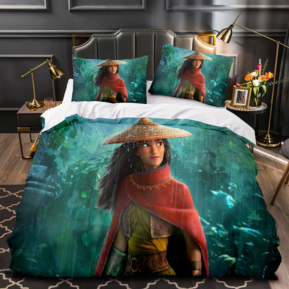 Raya and The Last Dragon Bedding Cosplay Quilt Duvet Covers Decoration Bed