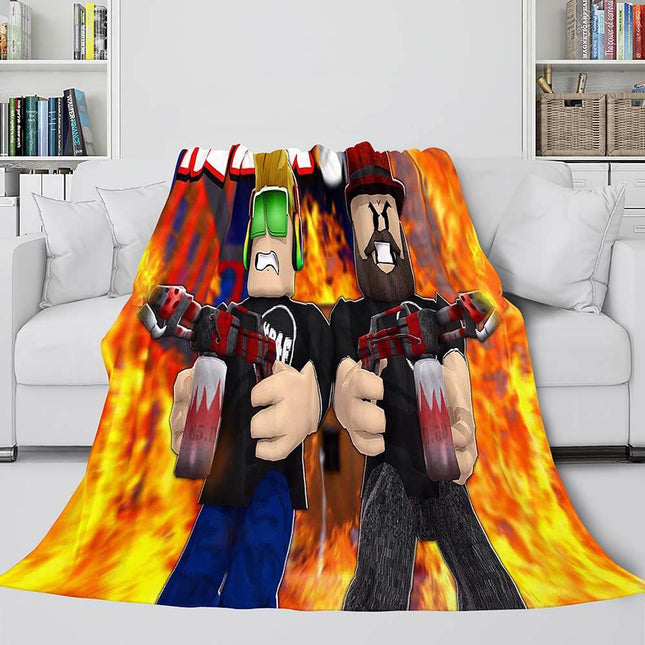 Roblox Blanket Flannel Fleece Throw Cosplay Blanket Christmas Present