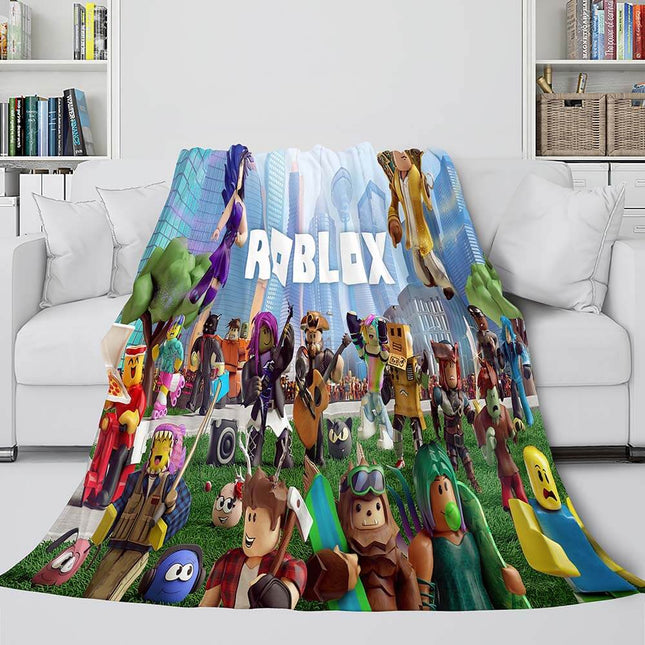 Roblox Blanket Flannel Fleece Throw Cosplay Blanket Christmas Present