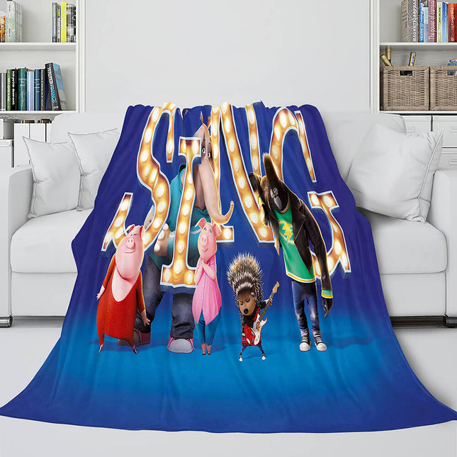 Sing 2 Blanket Flannel Fleece Throw Cosplay Blanket Christmas Present