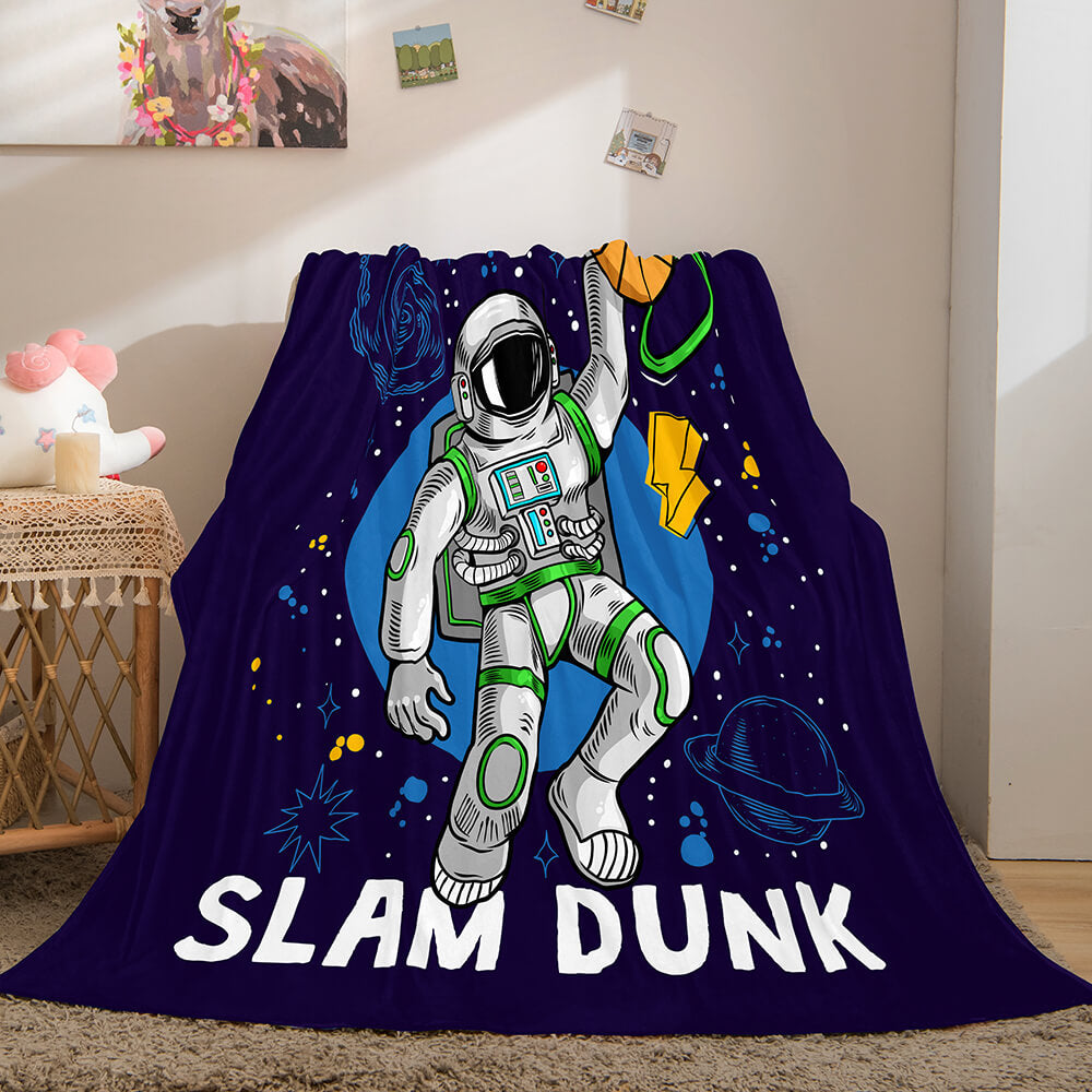 Space Astronaut Blanket Soft Flannel Blanket