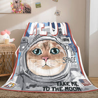 Space Astronaut Blanket Soft Flannel Blanket