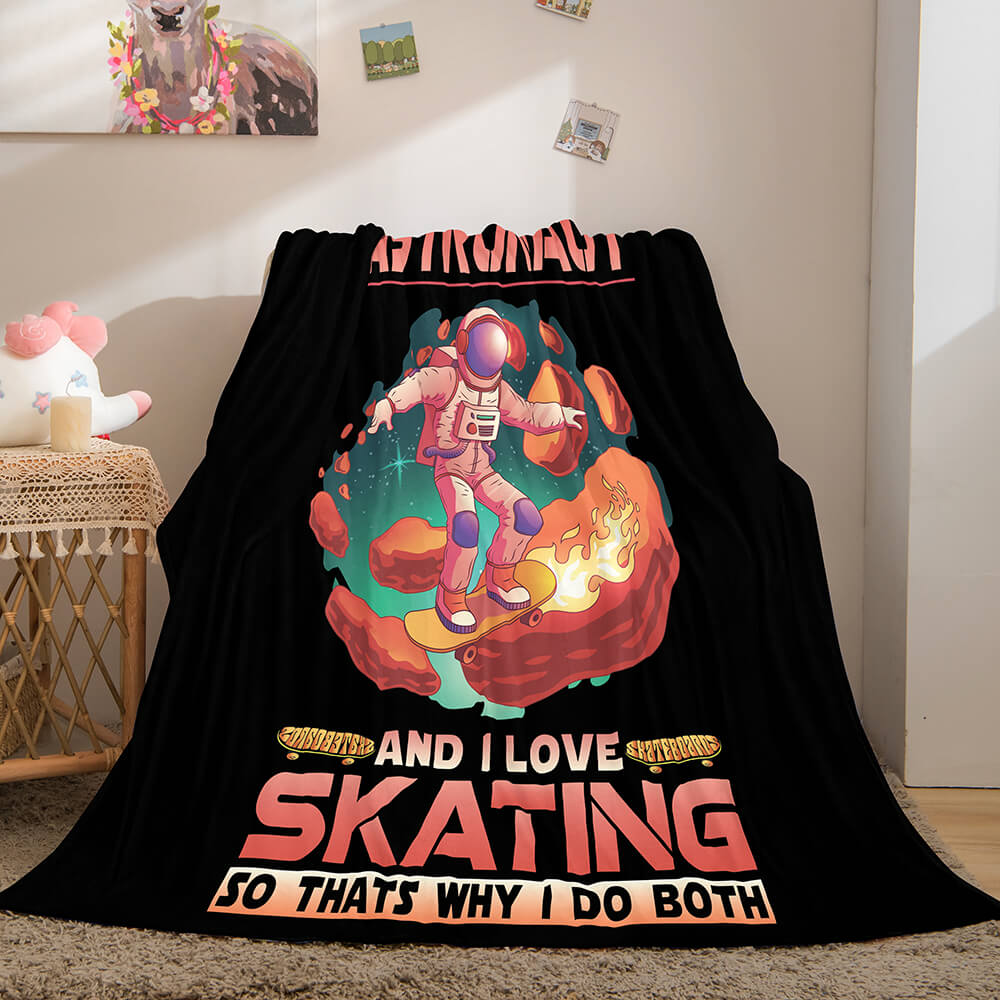 Space Astronaut Blanket Soft Flannel Blanket
