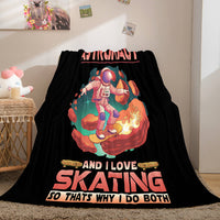 Space Astronaut Blanket Soft Flannel Blanket