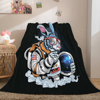 Space Astronaut Blanket Soft Flannel Blanket