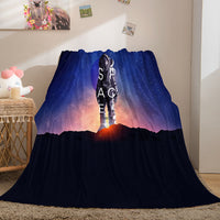 Space Astronaut Blanket Soft Flannel Blanket