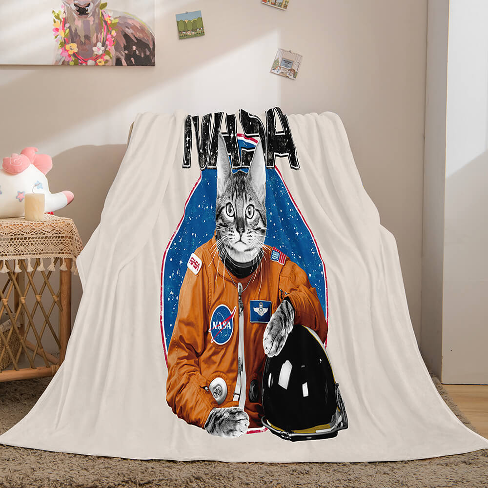 Space Astronaut Blanket Soft Flannel Blanket