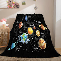Space Astronaut Blanket Soft Flannel Blanket