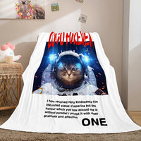 Space Astronaut Blanket Soft Flannel Blanket