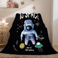 Space Astronaut Blanket Soft Flannel Blanket