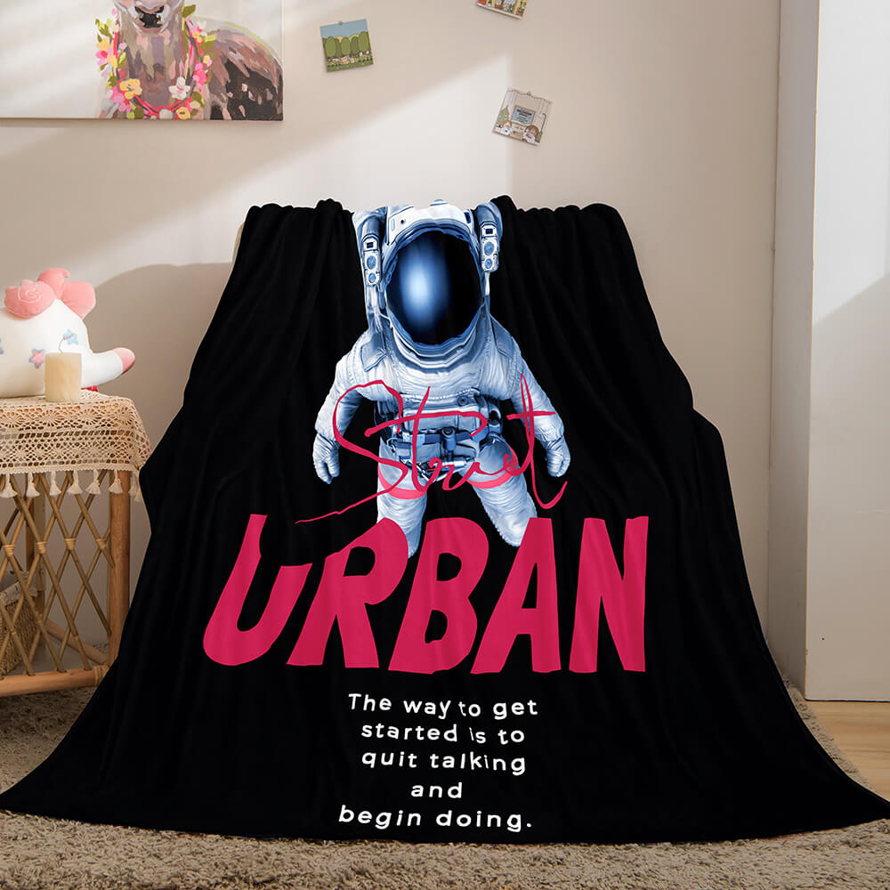 Space Astronaut Blanket Soft Flannel Blanket