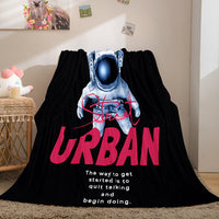 Space Astronaut Blanket Soft Flannel Blanket