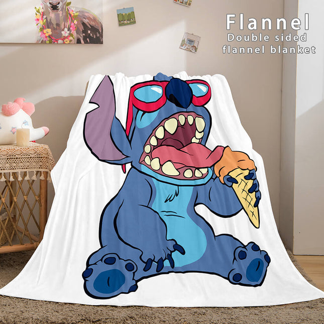 Stitch Blanket Flannel Throw Cosplay Blanket